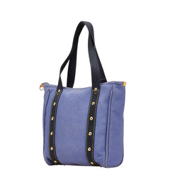 ルイ ヴィトン アンティグア カバMM トートバッグ M40087 ブルー キャンバス レディース LOUIS VUITTON 【中古】