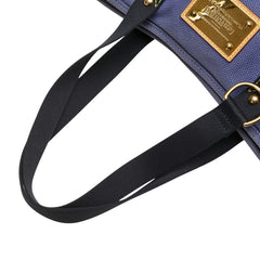 ルイ ヴィトン アンティグア カバMM トートバッグ M40087 ブルー キャンバス レディース LOUIS VUITTON 【中古】