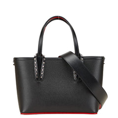 クリスチャンルブタン カバタ スタッズ ショルダーバッグ ハンドバッグ 2WAY ブラック レッド レザー レディース Christian Louboutin 【中古】