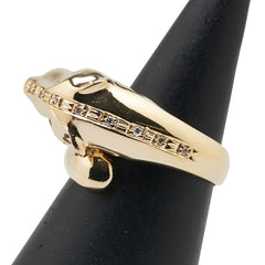 K18YG イエローゴールド ダイヤ0.07ct パンサー ヒョウ 豹 モチーフ リング 指輪 レディース 11号 【中古】