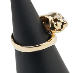 K18YG イエローゴールド ダイヤ0.07ct パンサー ヒョウ 豹 モチーフ リング 指輪 レディース 11号 【中古】