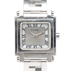 フェンディ オロロジ クアドロ 腕時計 6000L クオーツ シルバー文字盤 ステンレススチール レディース FENDI 【中古】