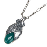 ジョージジェンセン 2008 イヤー ネックレス シルバー グリーン SV925 シルバー レディース Georg Jensen 【中古】