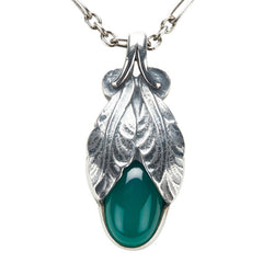 ジョージジェンセン 2008 イヤー ネックレス シルバー グリーン SV925 シルバー レディース Georg Jensen 【中古】