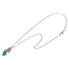 ジョージジェンセン 2008 イヤー ネックレス シルバー グリーン SV925 シルバー レディース Georg Jensen 【中古】