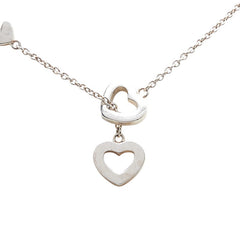 ティファニー ハートリンク ラリアット ネックレス SV925 シルバー レディース TIFFANY&Co. 【中古】