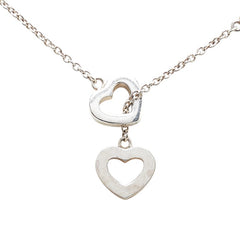 ティファニー ハートリンク ラリアット ネックレス SV925 シルバー レディース TIFFANY&Co. 【中古】