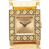 ディオール ラ パリジェンヌ 腕時計 D60-150 クオーツ ゴールド文字盤 ステンレススチール レディース Dior 【中古】