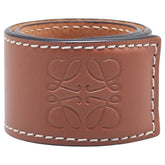 ロエベ アナグラム スラップ スモール ブレスレット ブラウン レザー レディース LOEWE 【中古】