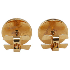 エルメス エクリプス ピアス ライトブルー ゴールド メッキ レディース HERMES 【中古】