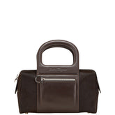 サルヴァトーレフェラガモ ミニハンドバッグ AU-21 2835 ダークブラウン ハラコ レザー レディース Salvatore Ferragamo 【中古】