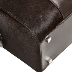 サルヴァトーレフェラガモ ミニハンドバッグ AU-21 2835 ダークブラウン ハラコ レザー レディース Salvatore Ferragamo 【中古】