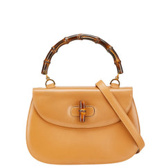 グッチ バンブー ハンドバッグ ショルダーバッグ 2WAY 000 46 0063 ブラウン レザー レディース GUCCI 【中古】
