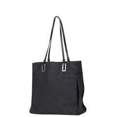 プラダ 三角ロゴプレート トートバッグ ワンショルダーバッグ BR1566 ブラック ナイロン レザー レディース PRADA 【中古】