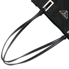 プラダ 三角ロゴプレート トートバッグ ワンショルダーバッグ BR1566 ブラック ナイロン レザー レディース PRADA 【中古】