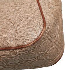 サルヴァトーレフェラガモ ガンチーニ ハンドバッグ ブラウン レザー レディース Salvatore Ferragamo 【中古】