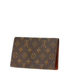 ルイ ヴィトン モノグラム ポルト シェキエ ダブル 長財布 札入れ M62223 ブラウン PVC レザー レディース LOUIS VUITTON 【中古】