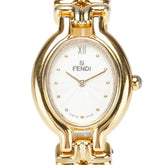 フェンディ カメレオン チェンジベルト4色 腕時計 640L クオーツ ホワイト文字盤 ステンレススチール レザー レディース FENDI 【中古】