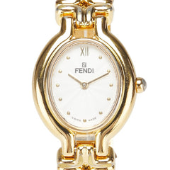 フェンディ カメレオン チェンジベルト4色 腕時計 640L クオーツ ホワイト文字盤 ステンレススチール レザー レディース FENDI 【中古】