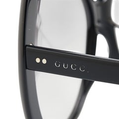 グッチ ロゴ アイウェア バタフライ サングラス GG0472SA ブラック プラスチック レディース GUCCI 【中古】