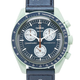 オメガ ×スウォッチ ムーンスウォッチ MISSION ON EARTH 腕時計 S033G100 クオーツ ネイビー文字盤 セラミック ナイロン メンズ OMEGA 【中古】