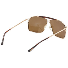 トムフォード レギュラーフィット ティアドロップ型 サングラス ブラウン ゴールド プラスチック レディース TOM FORD 【中古】