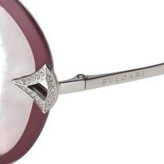ブルガリ ディーヴァドリーム サングラス ボストン 6104-B ライトピンク シルバー プラスチック レディース BVLGARI 【中古】