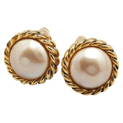 シャネル ヴィンテージ パール イヤリング ゴールド メッキ レディース CHANEL 【中古】