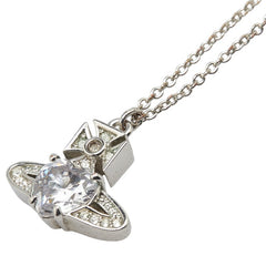 ヴィヴィアンウエストウッド アリエラ ハート モチーフ ビジュー ネックレス シルバー メタル ラインストーン レディース Vivienne Westwood 【中古】