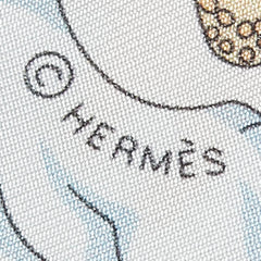 エルメス ツイリー Sur Mon Nuage 私の雲 スカーフ ベージュ マルチカラー シルク レディース HERMES 【中古】