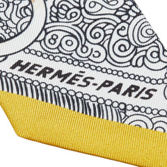 エルメス ツイリー Selle de Dignitaire Plumetis 高官の鞍 スカーフ ブラック マルチカラー シルク レディース HERMES 【中古】
