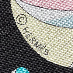 エルメス ツイリー Les Folies Du Ciel 大空の狂気 スカーフ ブラック ベージュ マルチカラー シルク レディース HERMES 【中古】