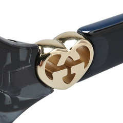 グッチ GGハート アジアンフィット サングラス GG3792 ネイビー プラスチック レディース GUCCI 【中古】