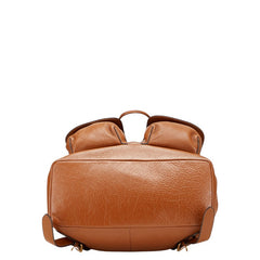 コーチ ロゴ リュック バックパック F37410 ブラウン レザー レディース COACH 【中古】