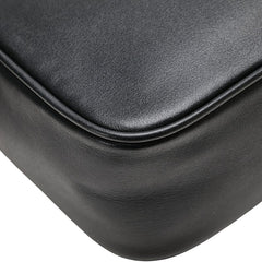 マークジェイコブス ロゴ ショルダーバッグ ブラック レザー レディース MARC JACOBS 【中古】