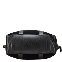 エンポリオ アルマーニ ロゴ ボストンバッグ ネイビー ブラック ポリエステル ナイロン レザー レディース Emporio Armani 【中古】