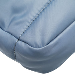 マークジェイコブス ロゴ ショルダーバッグ ブルー ナイロン レザー レディース MARC JACOBS 【中古】