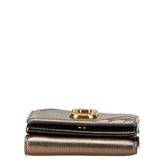 マークジェイコブス ザ グラムショット 三つ折り財布 ゴールド レザー レディース MARC JACOBS 【中古】