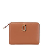 マークジェイコブス Jマーク 二つ折り財布 ブラウン レザー レディース MARC JACOBS 【中古】