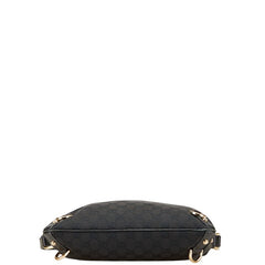 グッチ グッチシマ アビー 斜め掛け ショルダーバッグ 131326 ブラック キャンバス レザー レディース GUCCI 【中古】