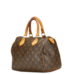 ルイ ヴィトン モノグラム スピーディ25 ハンドバッグ ミニボストンバッグ M41528 ブラウン PVC レザー レディース LOUIS VUITTON 【中古】