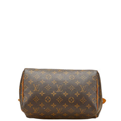 ルイ ヴィトン モノグラム スピーディ25 ハンドバッグ ミニボストンバッグ M41528 ブラウン PVC レザー レディース LOUIS VUITTON 【中古】