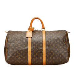 ルイ ヴィトン モノグラム キーポル55 ボストンバッグ トラベルバッグ 旅行用バッグ M41424 ブラウン PVC レザー レディース LOUIS VUITTON 【中古】