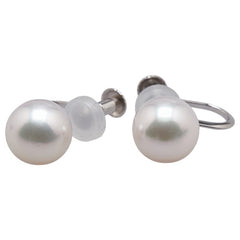 Pt900 プラチナ アコヤパール7.6ct イヤリング レディース 【中古】