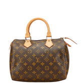 ルイ ヴィトン モノグラム スピーディ25 ミニボストンバッグ ハンドバッグ M41528 ブラウン PVC レザー レディース LOUIS VUITTON 【中古】