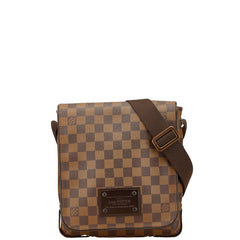 ルイ ヴィトン ダミエ ブルックリンPM ショルダーバッグ N51210 ブラウン PVC レザー レディース LOUIS VUITTON 【中古】
