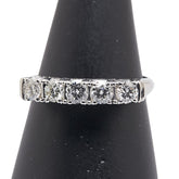 Pt900 プラチナ ダイヤ0.62ct 一文字 リング 指輪 レディース 13号 【中古】