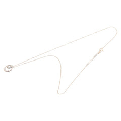 スタージュエリー K18PG ピンクゴールド Pt950 プラチナ コンビ ダイヤ0.19ct ペンダントネックレス レディース STAR JEWELRY 【中古】