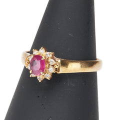 リング 指輪 ゴールド レッド K18 ゴールド レディース 【中古】