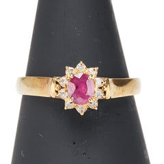 リング 指輪 ゴールド レッド K18 ゴールド レディース 【中古】